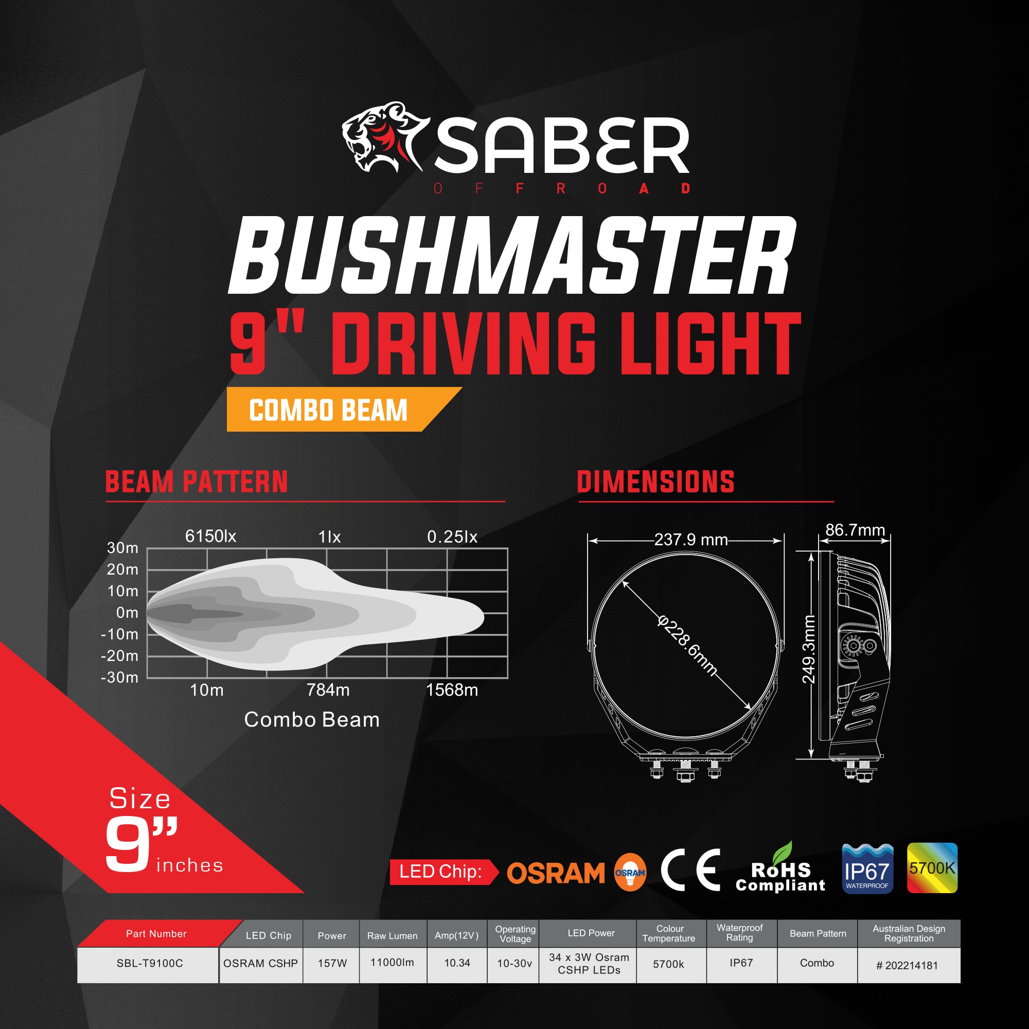 9-BUSHMASTER-Driving-Light_Combo-Beam_SBL-T9100C